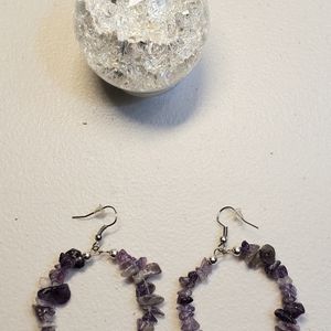 Beautiful amethyst hoop earrings